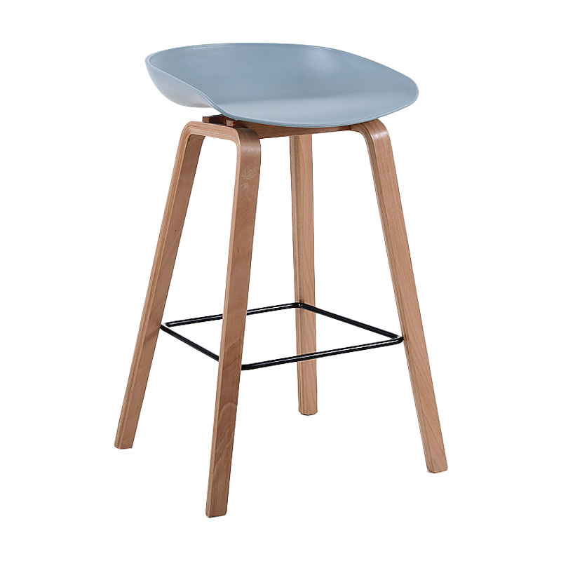 Scandinavia in stile bar-sgabello gambe in legno pp sedile sedile da bar per cucina da bar