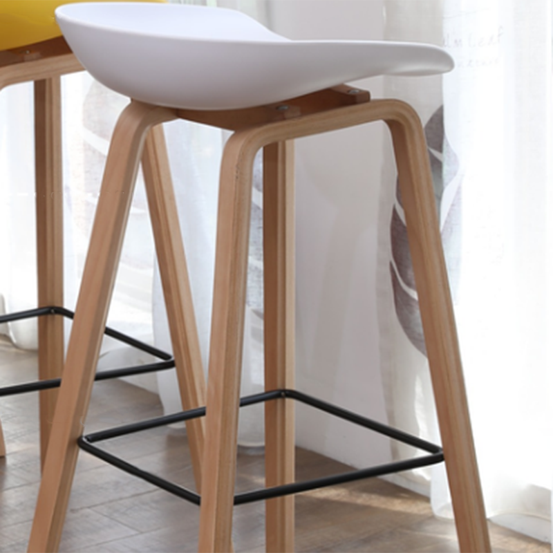 Scandinavia in stile bar-sgabello gambe in legno pp sedile sedile da bar per cucina da bar