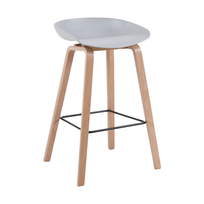 Scandinavia in stile bar-sgabello gambe in legno pp sedile sedile da bar per cucina da bar