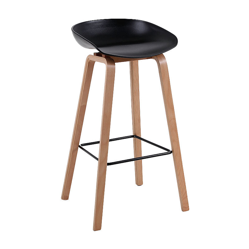 Scandinavia in stile bar-sgabello gambe in legno pp sedile sedile da bar per cucina da bar