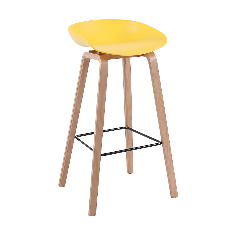 Scandinavia in stile bar-sgabello gambe in legno pp sedile sedile da bar per cucina da bar