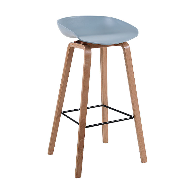 Scandinavia in stile bar-sgabello gambe in legno pp sedile sedile da bar per cucina da bar