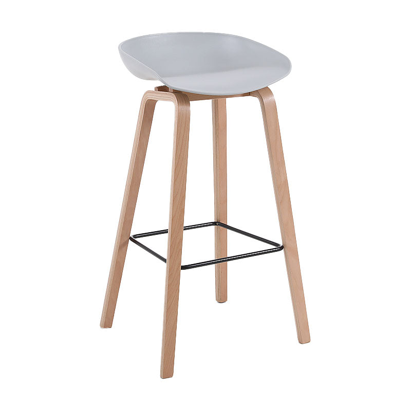 Scandinavia in stile bar-sgabello gambe in legno pp sedile sedile da bar per cucina da bar
