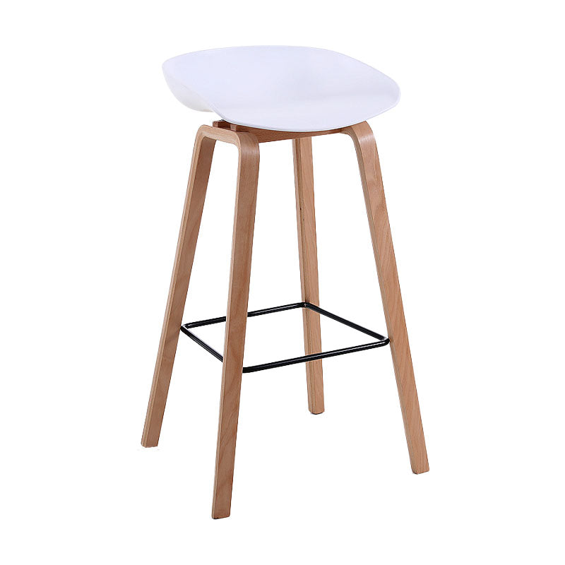 Scandinavia in stile bar-sgabello gambe in legno pp sedile sedile da bar per cucina da bar