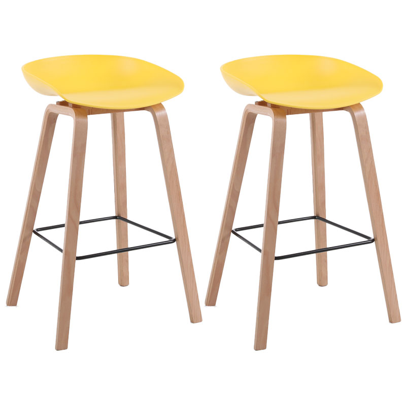 Scandinavia in stile bar-sgabello gambe in legno pp sedile sedile da bar per cucina da bar