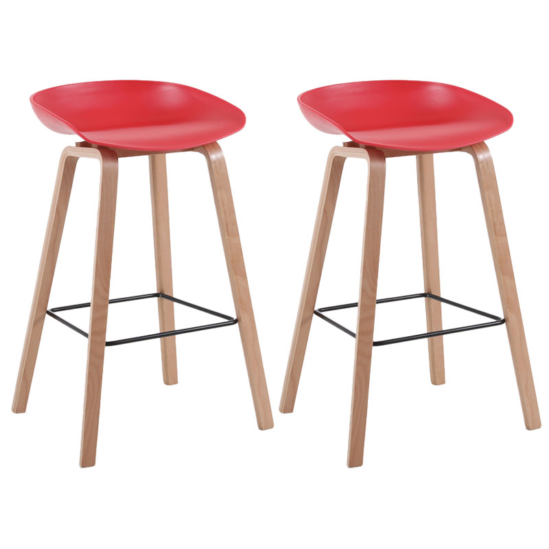 Scandinavia in stile bar-sgabello gambe in legno pp sedile sedile da bar per cucina da bar