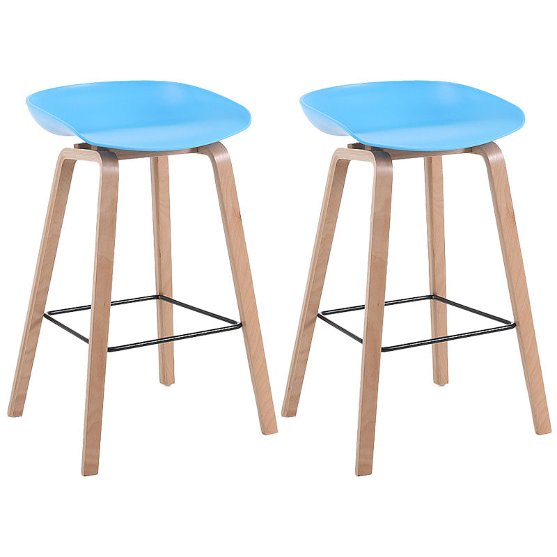 Scandinavia in stile bar-sgabello gambe in legno pp sedile sedile da bar per cucina da bar