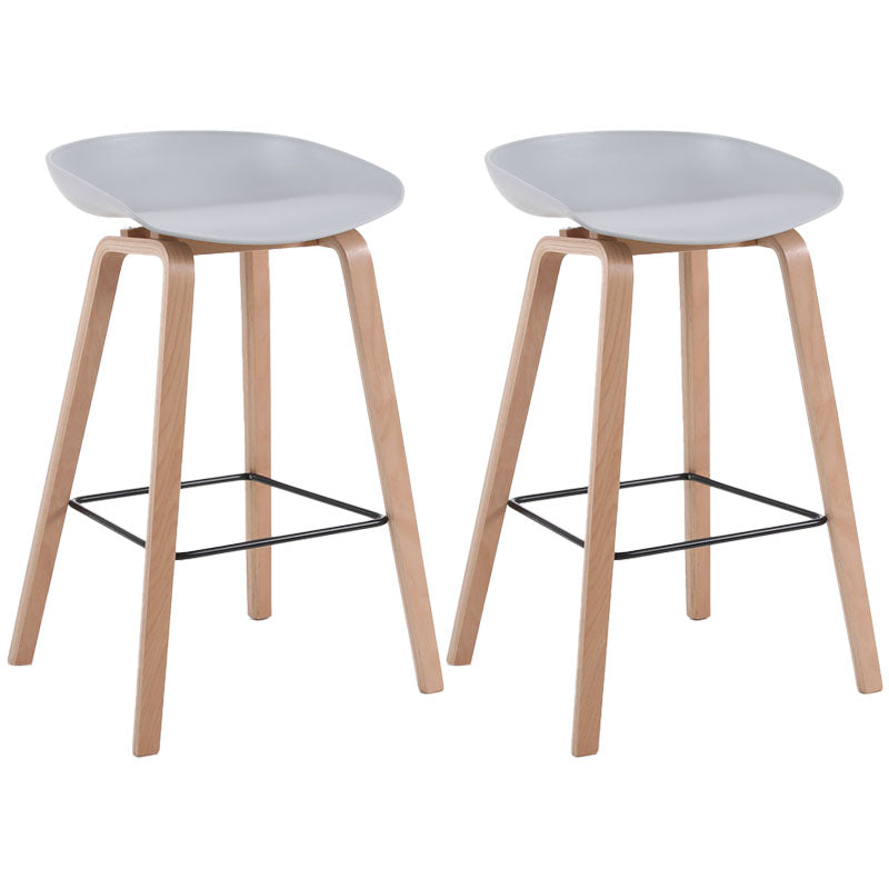 Scandinavia in stile bar-sgabello gambe in legno pp sedile sedile da bar per cucina da bar