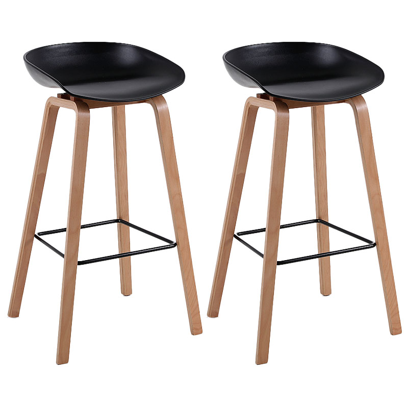 Scandinavia in stile bar-sgabello gambe in legno pp sedile sedile da bar per cucina da bar