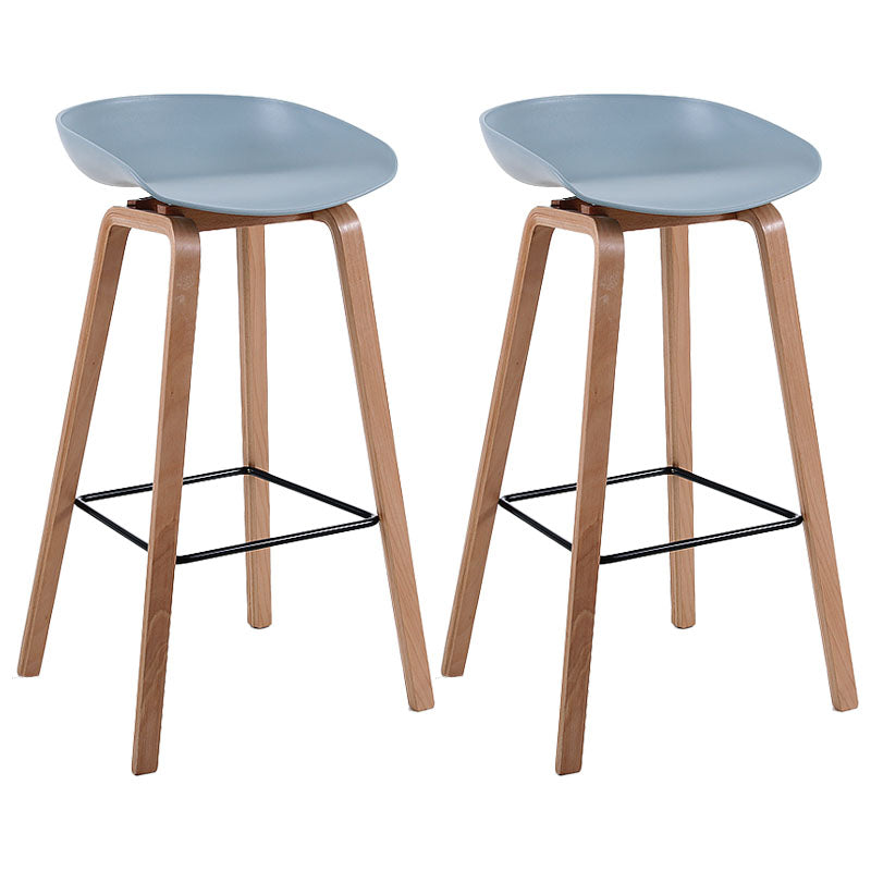 Scandinavia in stile bar-sgabello gambe in legno pp sedile sedile da bar per cucina da bar