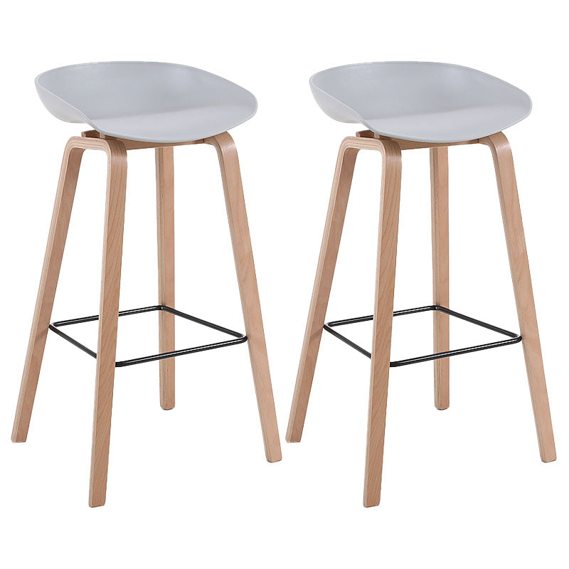 Scandinavia in stile bar-sgabello gambe in legno pp sedile sedile da bar per cucina da bar