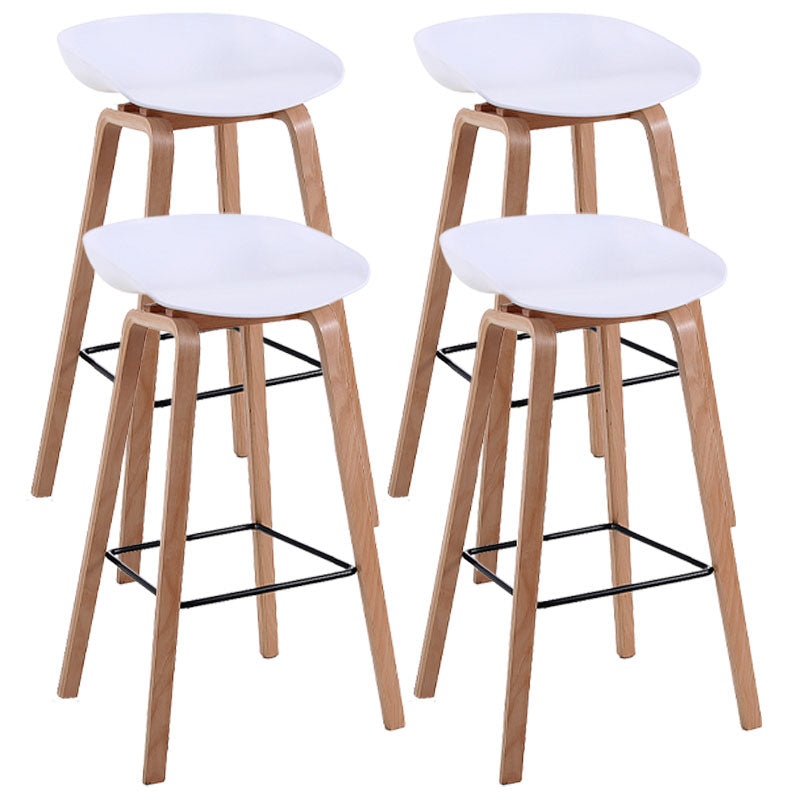 Scandinavia in stile bar-sgabello gambe in legno pp sedile sedile da bar per cucina da bar