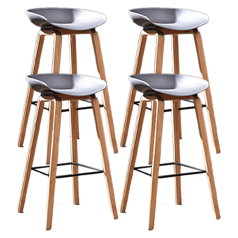 Scandinavia in stile bar-sgabello gambe in legno pp sedile sedile da bar per cucina da bar