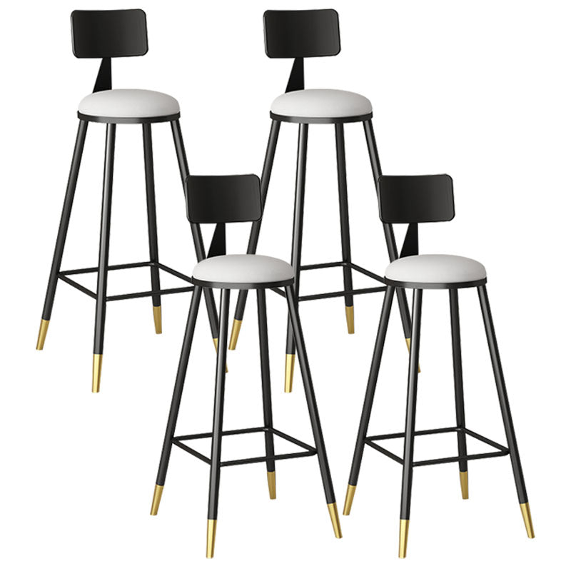 Barhocker im Industriestil, runder Sitz, Eisenbeine, Barhocker für die Küchenbar