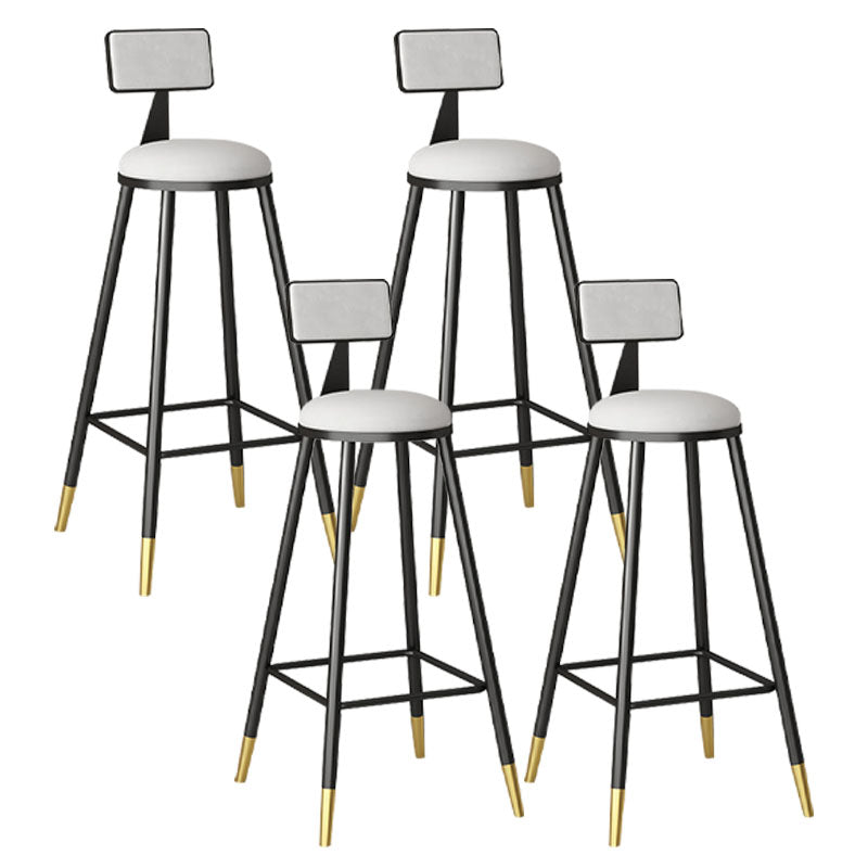 Barhocker im Industriestil, runder Sitz, Eisenbeine, Barhocker für die Küchenbar