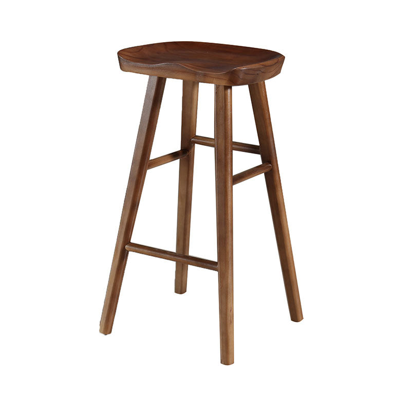 Barhocker im Industriestil, Holzbeine, Sattelsitz, Barhocker für Restaurantbar