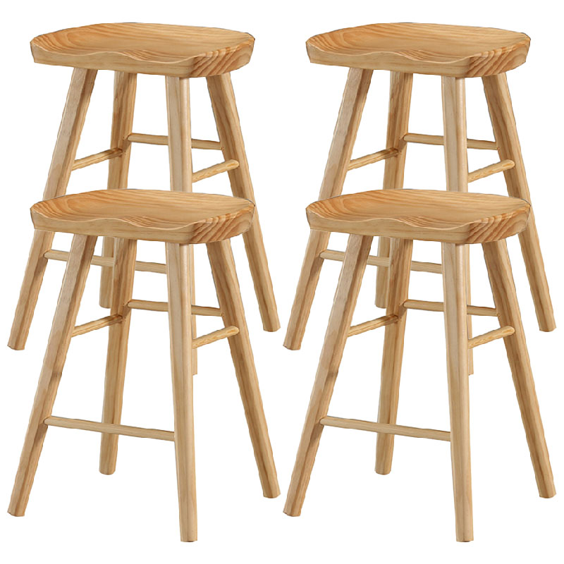 Barhocker im Industriestil, Holzbeine, Sattelsitz, Barhocker für Restaurantbar