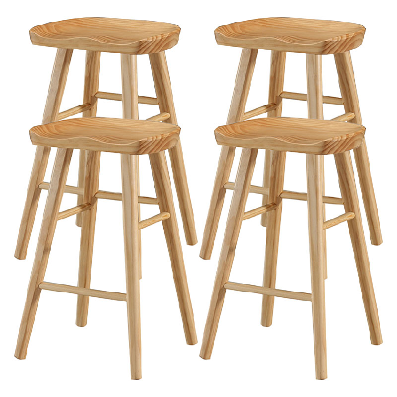 Barhocker im Industriestil, Holzbeine, Sattelsitz, Barhocker für Restaurantbar