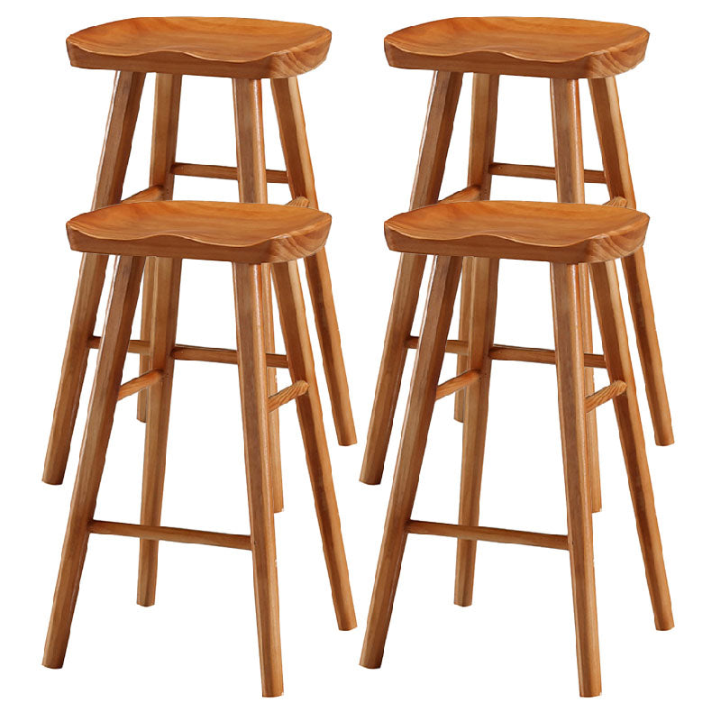 Barhocker im Industriestil, Holzbeine, Sattelsitz, Barhocker für Restaurantbar