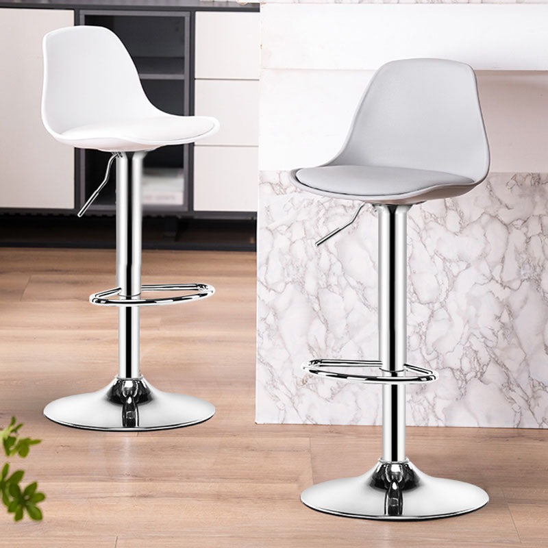 Industrial Style Bar Stool Metal Leg PP Seat Barstool with Upholstered for Counter Bar