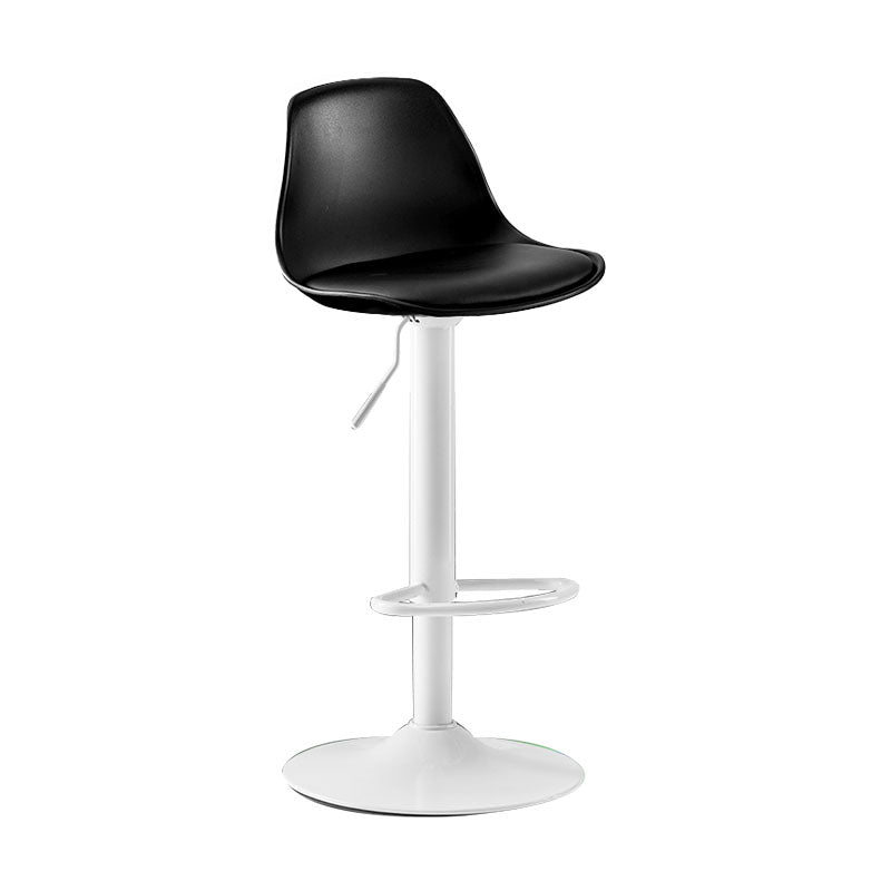 Industrial Style Bar Stool Metal Leg PP Seat Barstool with Upholstered for Counter Bar