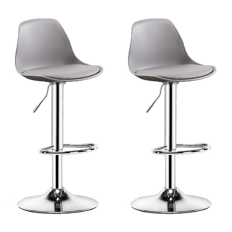 Industrial Style Bar Stool Metal Leg PP Seat Barstool with Upholstered for Counter Bar