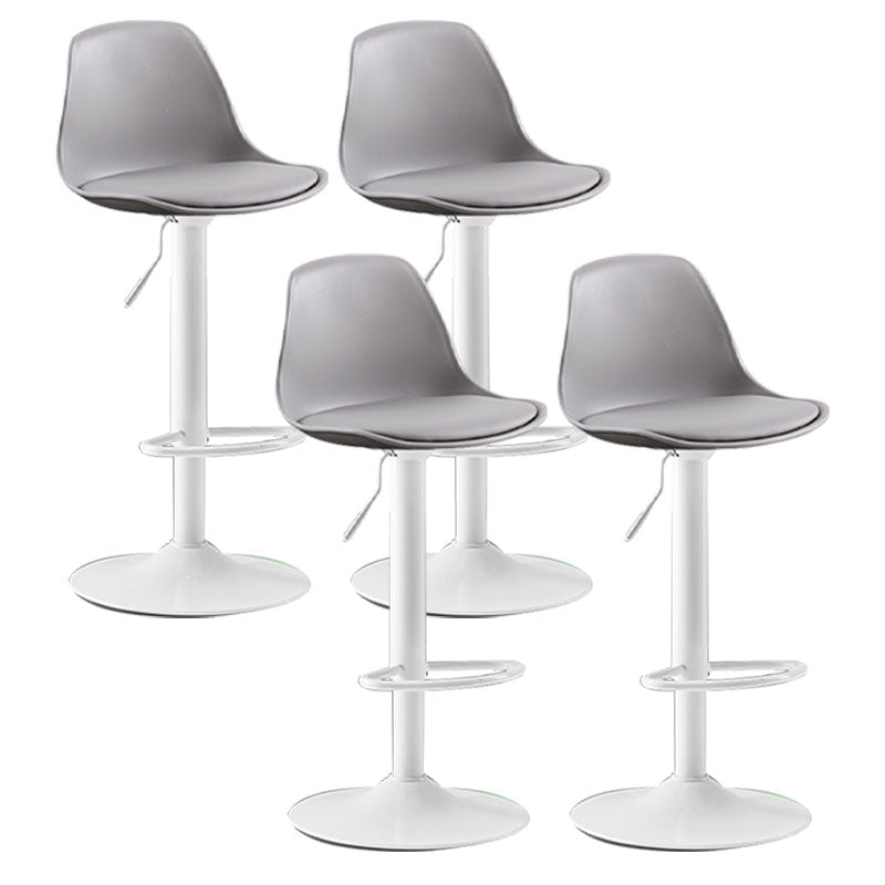 Industrial Style Bar Stool Metal Leg PP Seat Barstool with Upholstered for Counter Bar