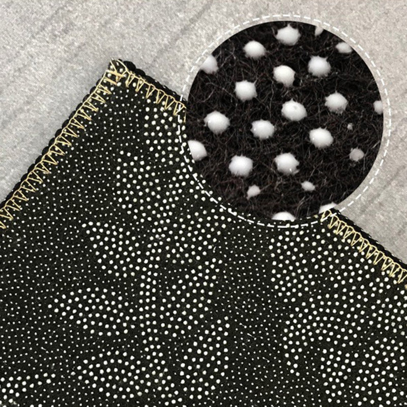 Dark Gray Modern Rug Polyester Geometric Print Rug Washable Rug for Living Room