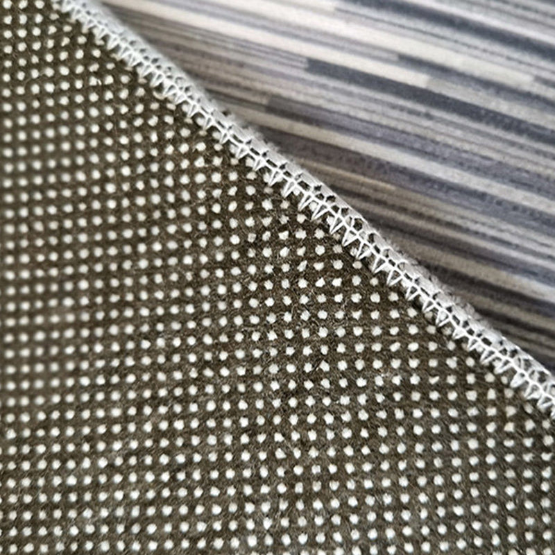 Dark Gray Modern Rug Polyester Geometric Print Rug Washable Rug for Living Room