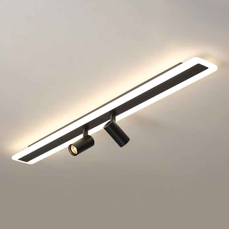 Geometry Shape LED Rail Ceiling Lamp Modern Simple Style Iron Flush Mount for Living Room