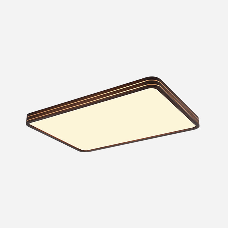 Geometry Shape Ceiling Lamp Modern Simple Style Wood 1 Light Flush Mount for Balcony Aisle