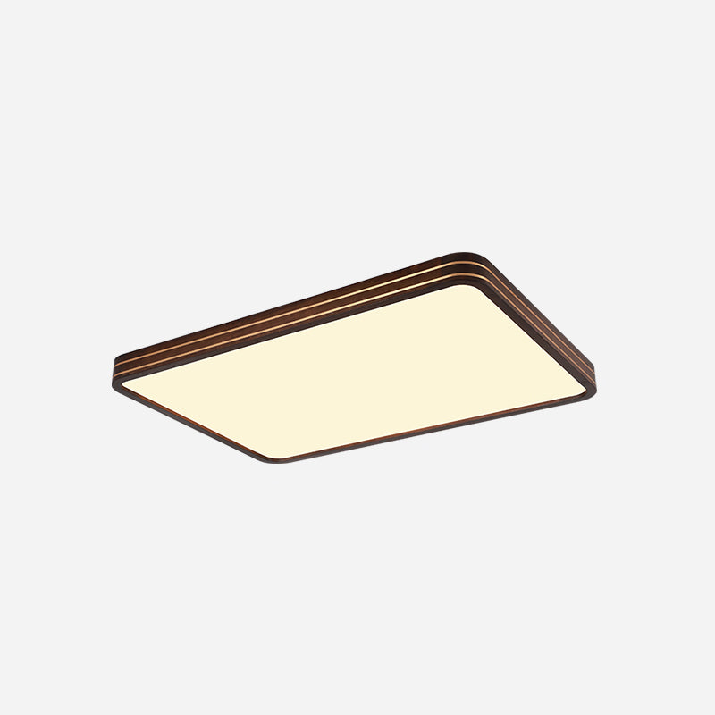 Geometry Shape Ceiling Lamp Modern Simple Style Wood 1 Light Flush Mount for Balcony Aisle