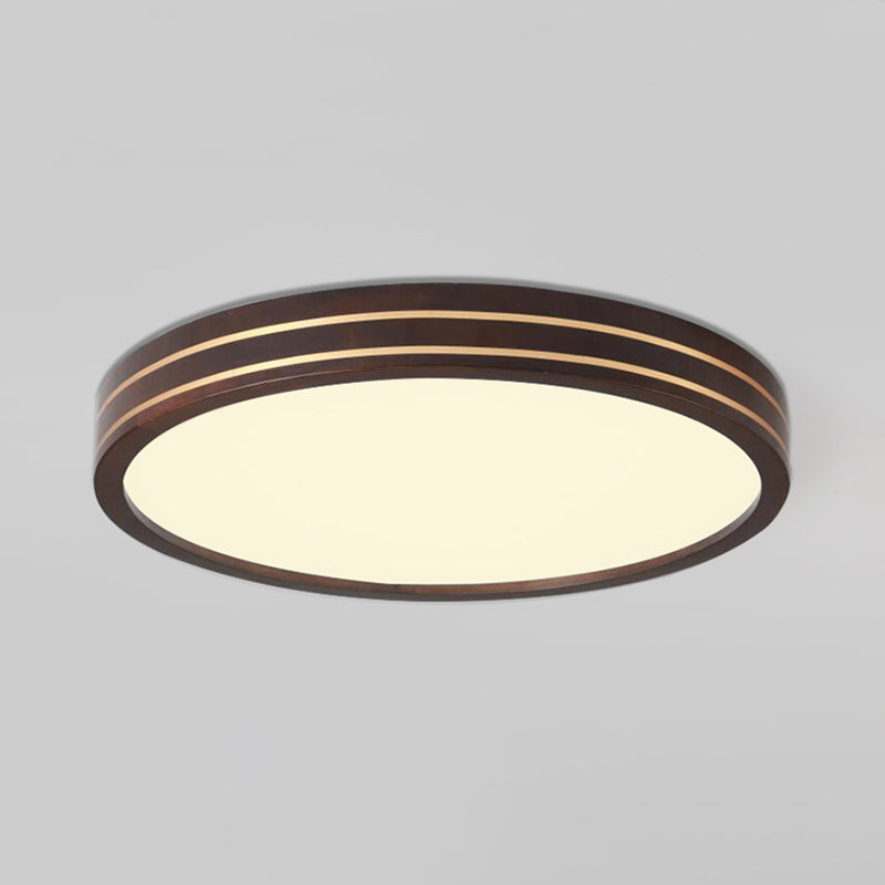 Geometry Shape Ceiling Lamp Modern Simple Style Wood 1 Light Flush Mount for Balcony Aisle