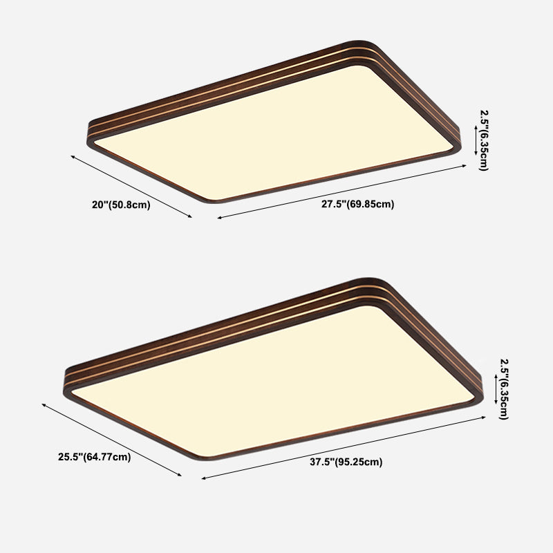 Geometry Shape Ceiling Lamp Modern Simple Style Wood 1 Light Flush Mount for Balcony Aisle