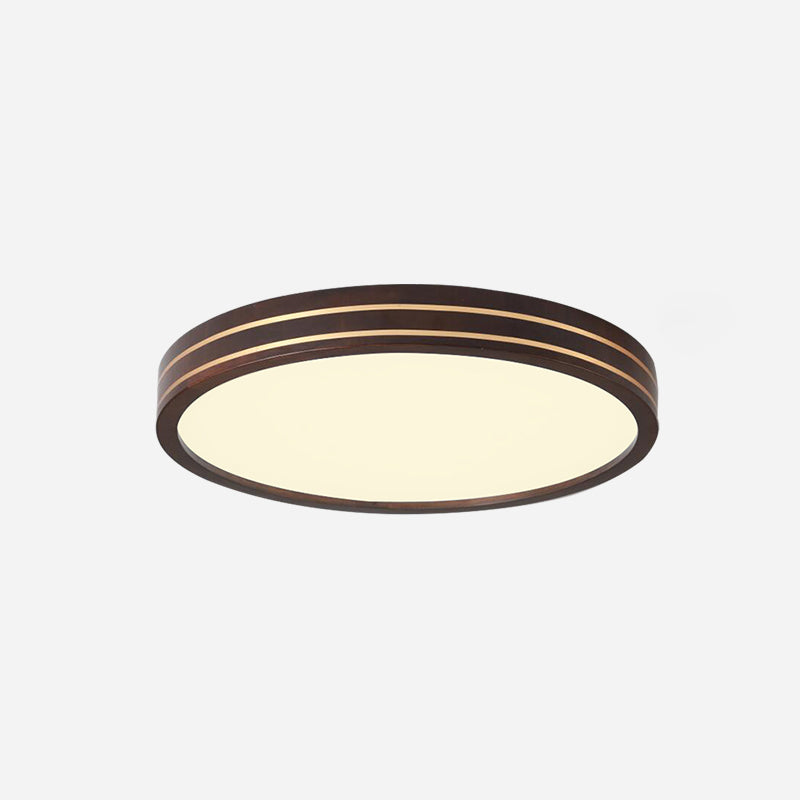 Geometry Shape Ceiling Lamp Modern Simple Style Wood 1 Light Flush Mount for Balcony Aisle