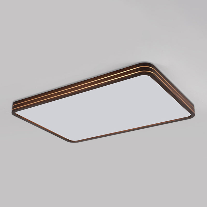 Geometry Shape Ceiling Lamp Modern Simple Style Wood 1 Light Flush Mount for Balcony Aisle