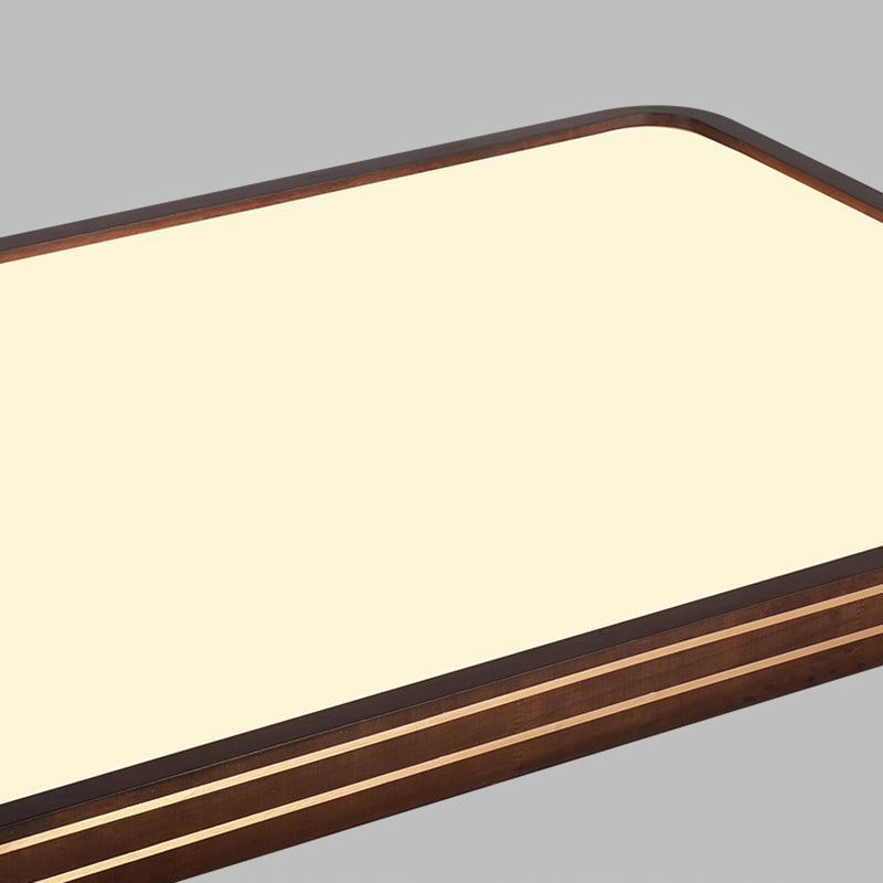 Geometry Shape Ceiling Lamp Modern Simple Style Wood 1 Light Flush Mount for Balcony Aisle