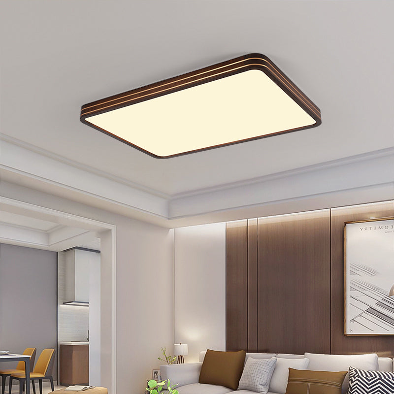 Geometry Shape Ceiling Lamp Modern Simple Style Wood 1 Light Flush Mount for Balcony Aisle