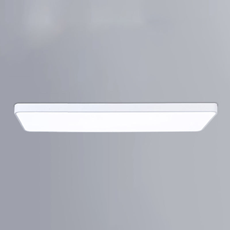 Rectangle Shape LED Ceiling Lamp Modern Iron 1 Light Flush Mount for Conference Room
