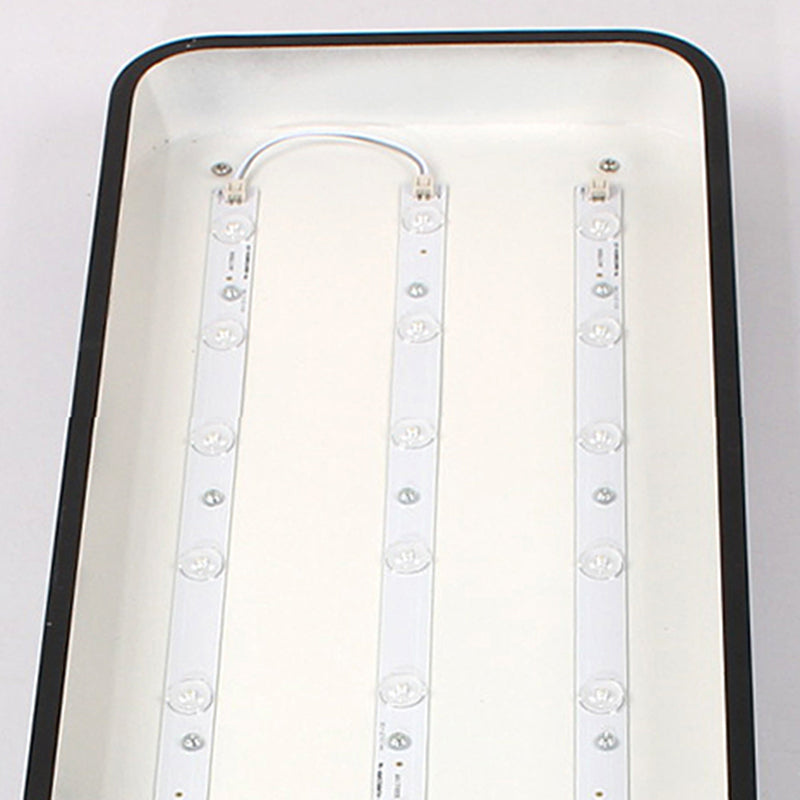 Rectangle Shape LED Ceiling Lamp Modern Iron 1 Light Flush Mount for Conference Room