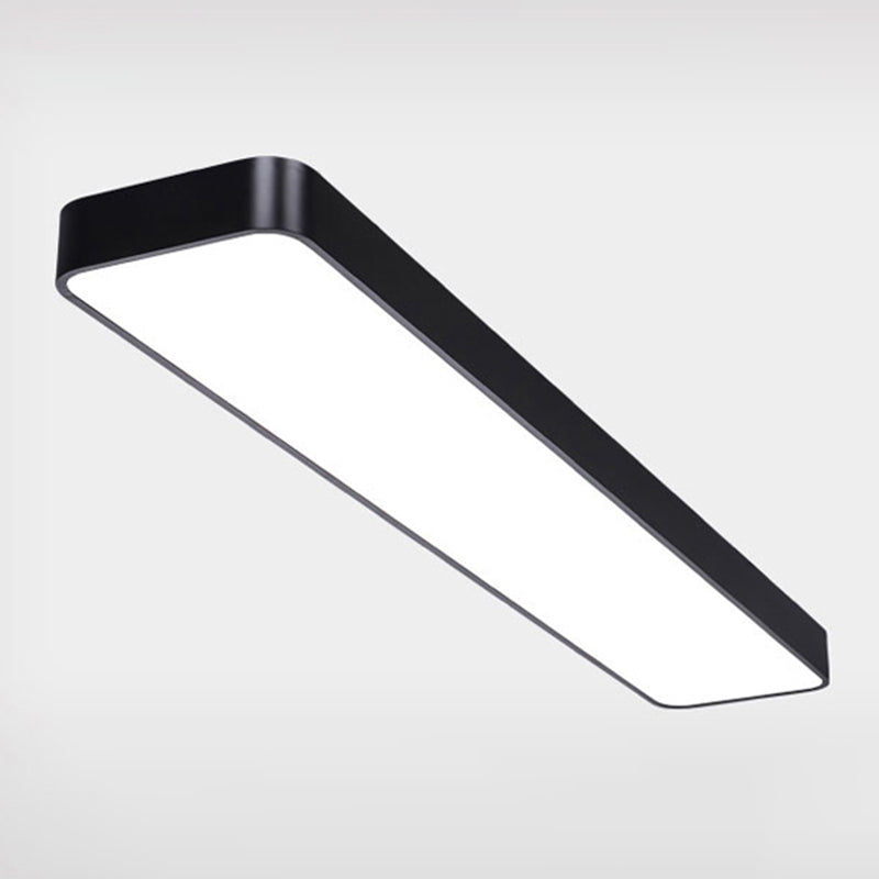 Rectangle Shape LED Ceiling Lamp Modern Aluminium 1 Light Flush Mount for Balcony