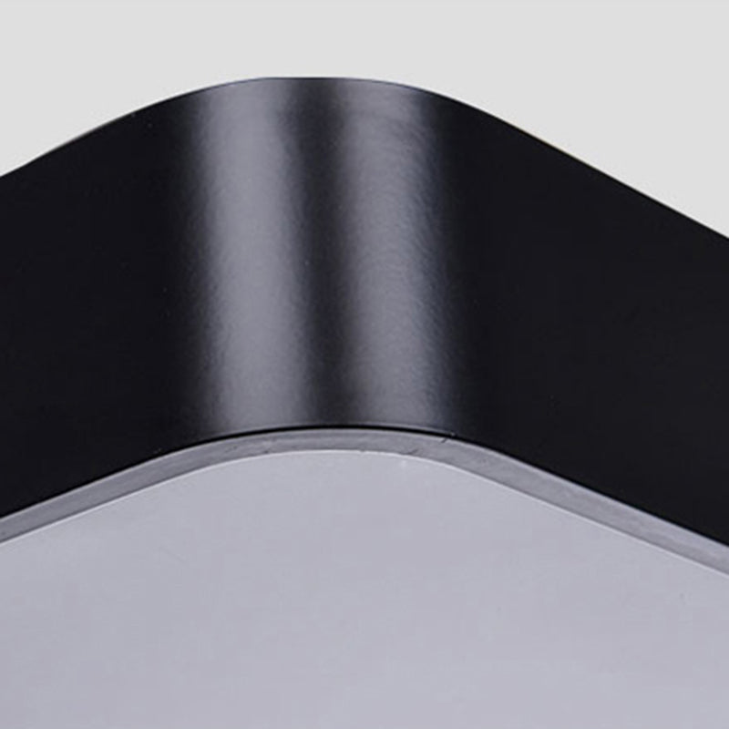 Rectangle Shape LED Ceiling Lamp Modern Aluminium 1 Light Flush Mount for Balcony