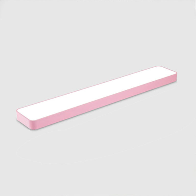 Rectangle Shape LED Ceiling Lamp Modern Iron 1 Light Flush Mount for Children's Room