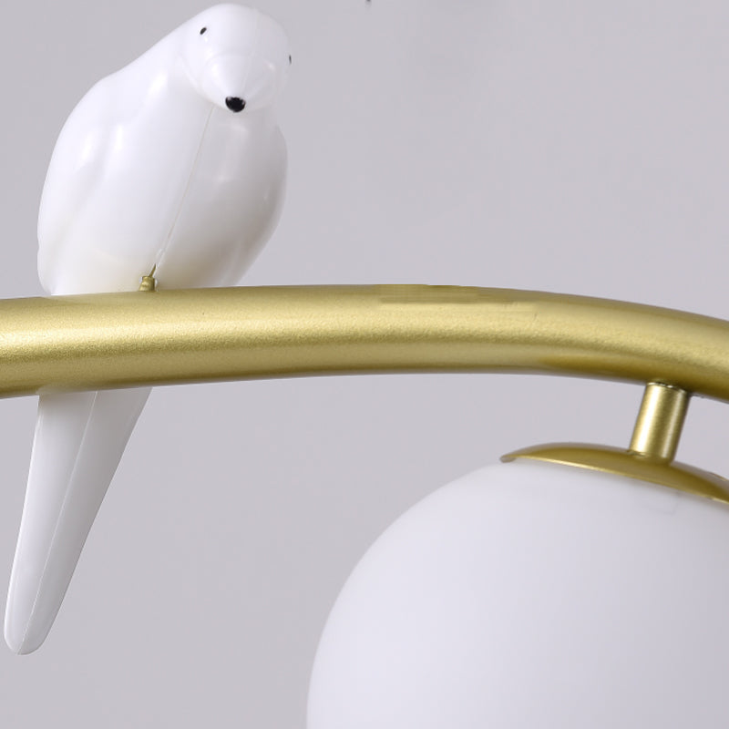 Contemporáneo de lámparas de la isla Sphere Glass 4 luces de la isla