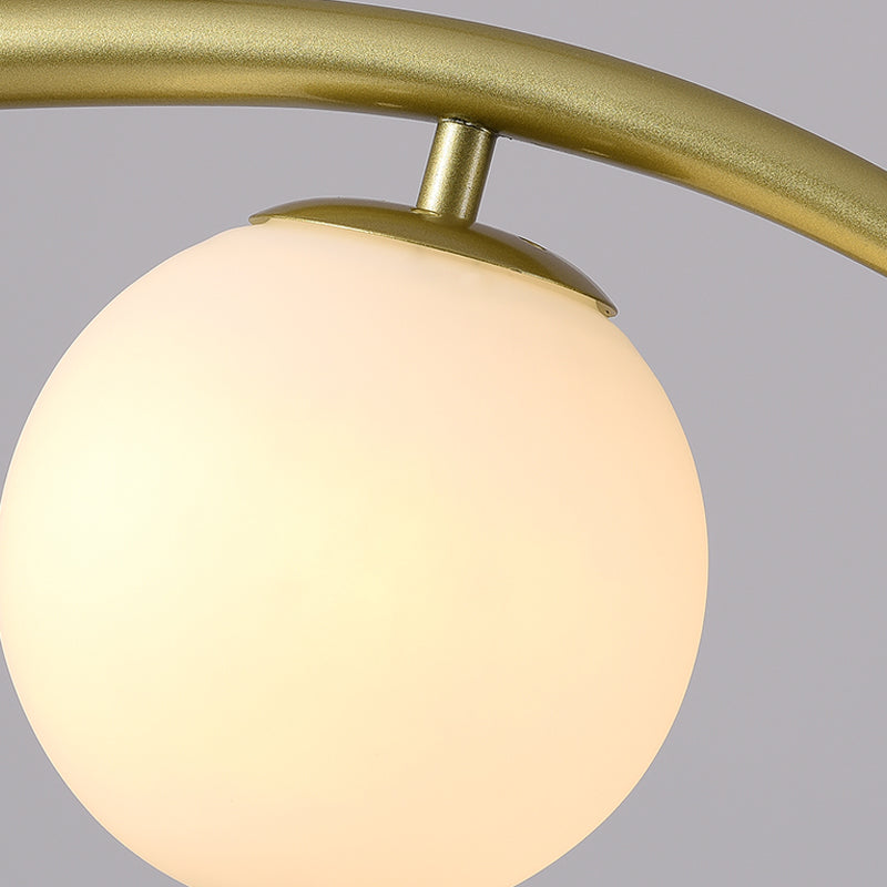 Contemporáneo de lámparas de la isla Sphere Glass 4 luces de la isla