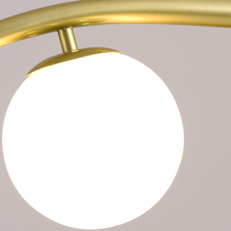 Contemporáneo de lámparas de la isla Sphere Glass 4 luces de la isla