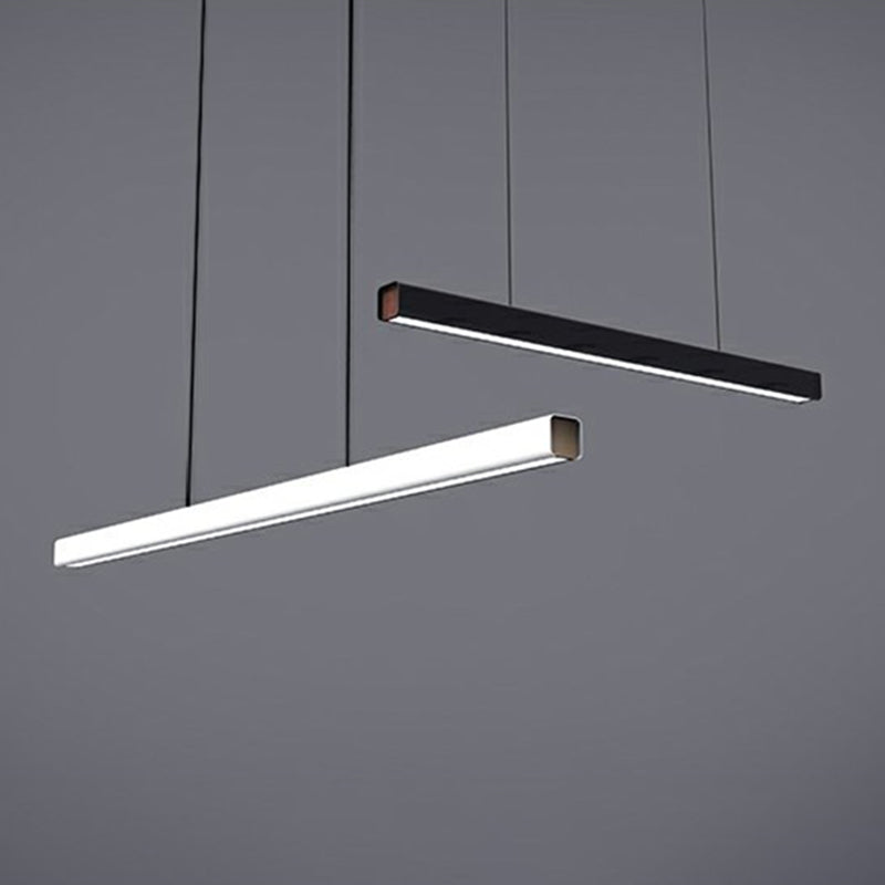 1-Light Modern Pendant Lighting Linear Pendant Light Fixture with Acrylic Shade