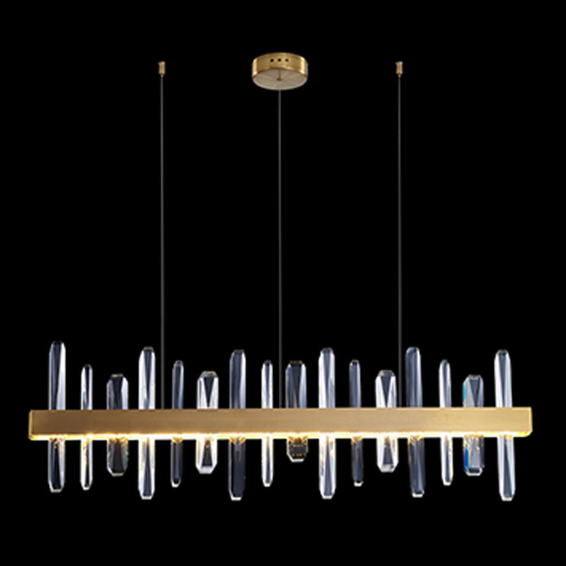 Modern Pendant Light Circle Crystal Single Light Island Lighting Idea For Dining Room