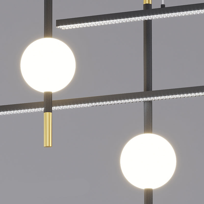 Zeitgenössische Insel Licht Geometrisches Metall 6 Lichter Island Lichter