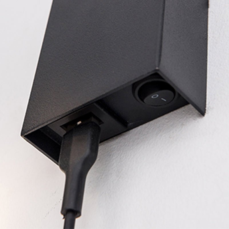 Illuminazione da parete di lettura in metallo a forma geometrica moderna 1 illuminazione montata a parete